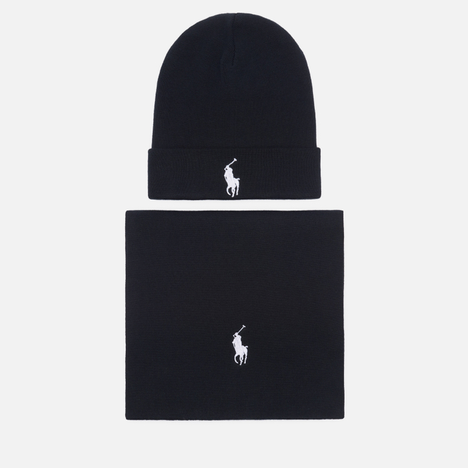 Подарочный набор Polo Ralph Lauren Embroidered Logo Beanie & Scarf