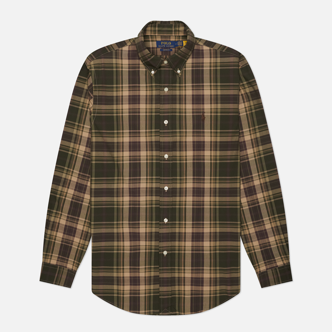 Polo Ralph Lauren Мужская рубашка Plaid Poplin Custom Fit