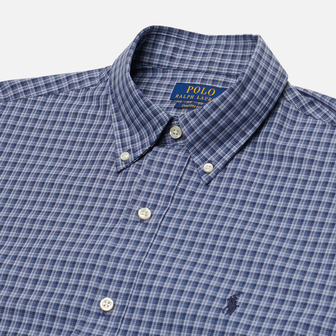 Polo Ralph Lauren Мужская рубашка Plaid Poplin Custom Fit