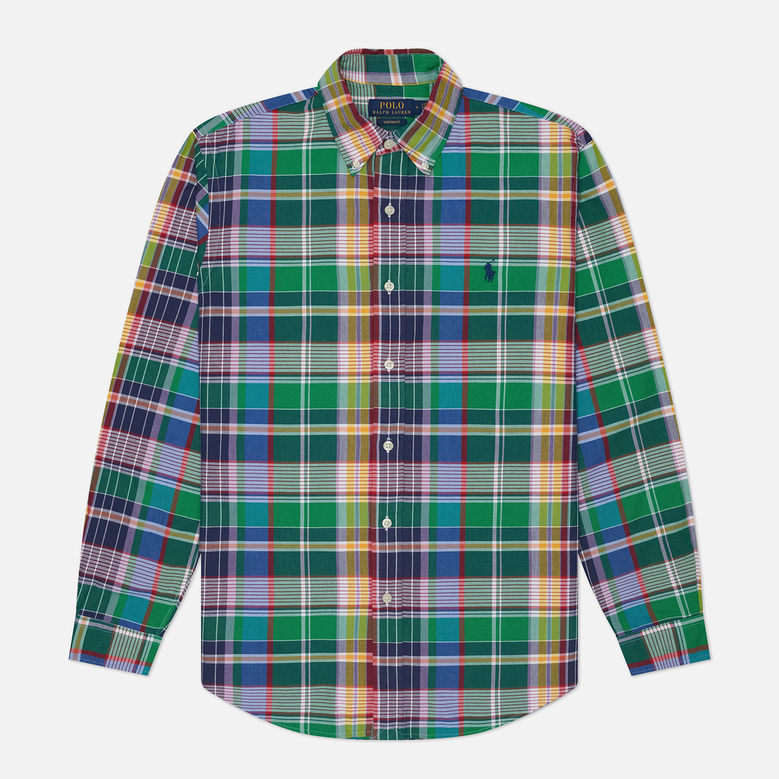 Polo Ralph Lauren Мужская рубашка Plaid Poplin Custom Fit