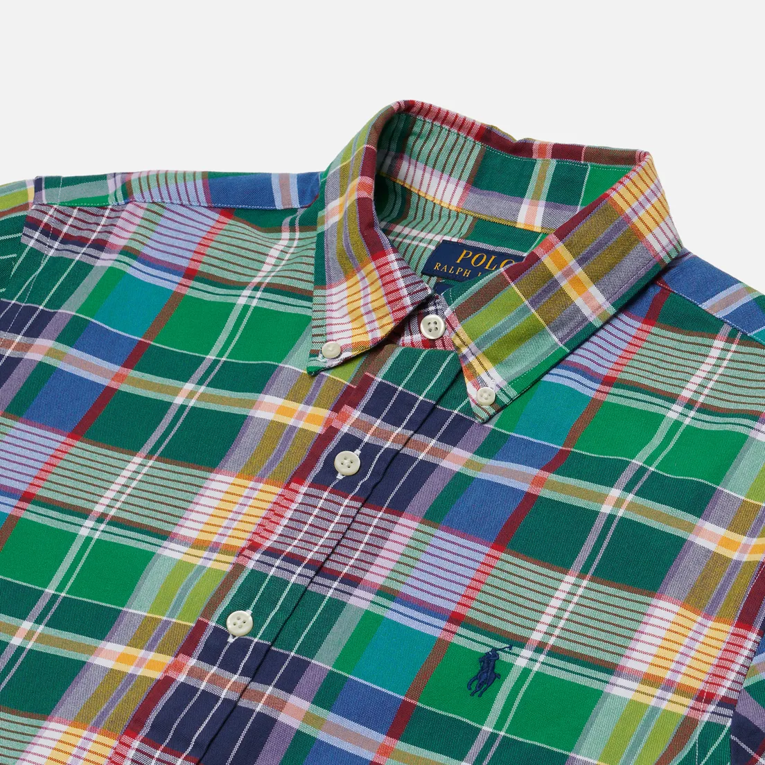 Polo Ralph Lauren Мужская рубашка Plaid Poplin Custom Fit