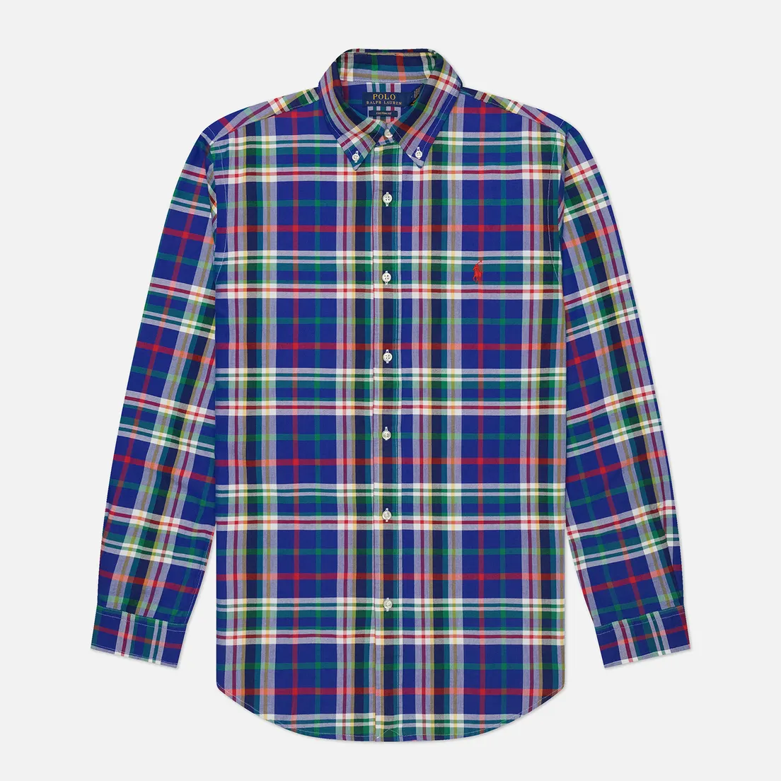 Polo Ralph Lauren Мужская рубашка Plaid Poplin Custom Fit