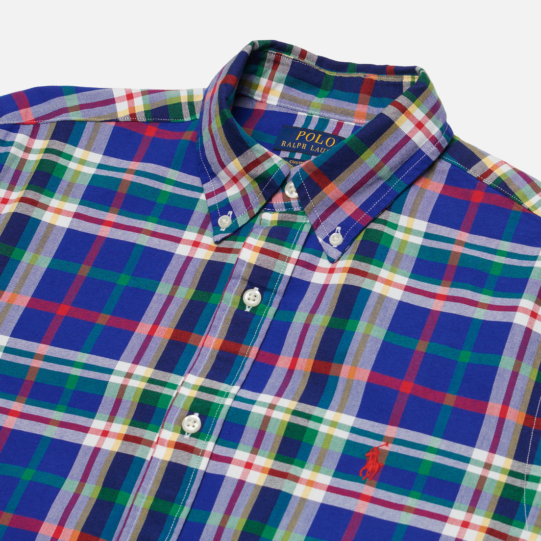 Polo Ralph Lauren Мужская рубашка Plaid Poplin Custom Fit