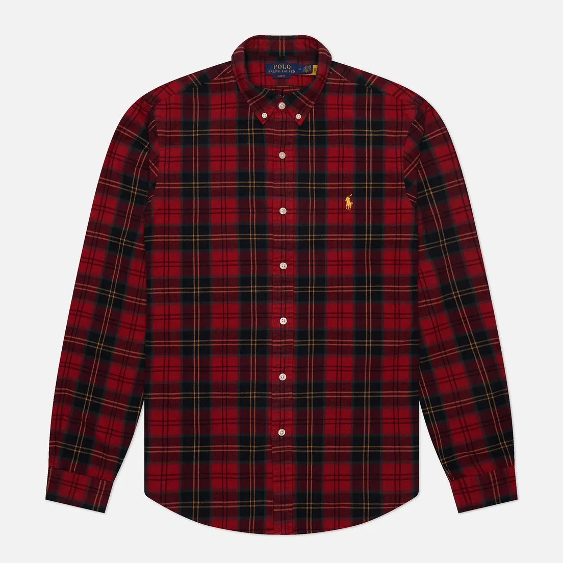 Polo Ralph Lauren Мужская рубашка Plaid Poplin Slim Fit