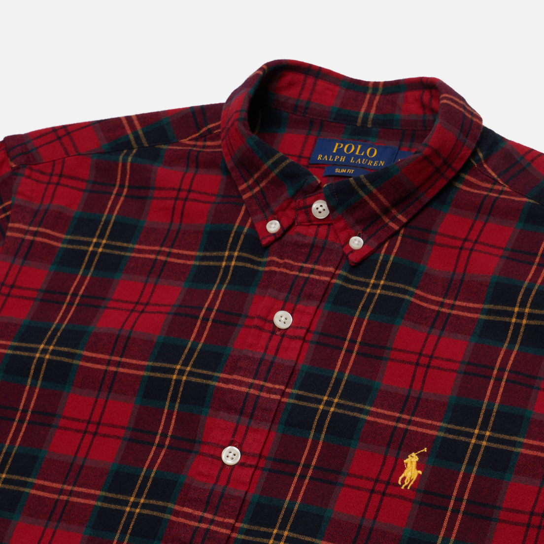 Polo Ralph Lauren Мужская рубашка Plaid Poplin Slim Fit