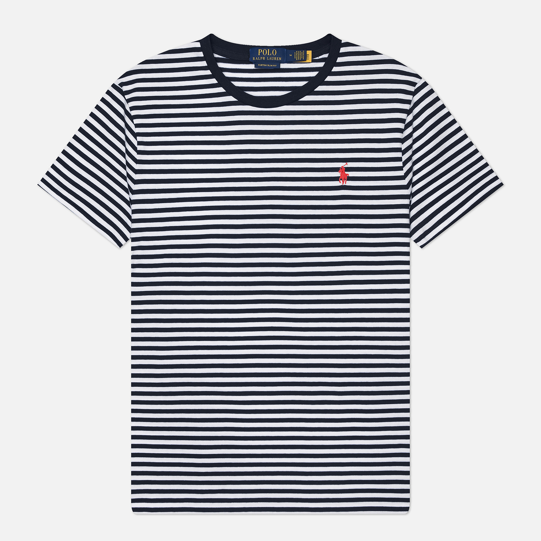 Polo Ralph Lauren Мужская футболка Embroidered Logo Stripe Custom Slim