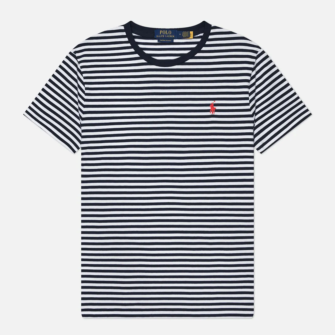 Polo Ralph Lauren Мужская футболка Embroidered Logo Stripe Custom Slim