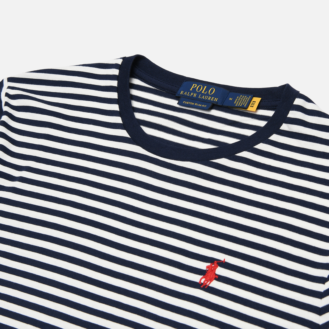 Polo Ralph Lauren Мужская футболка Embroidered Logo Stripe Custom Slim