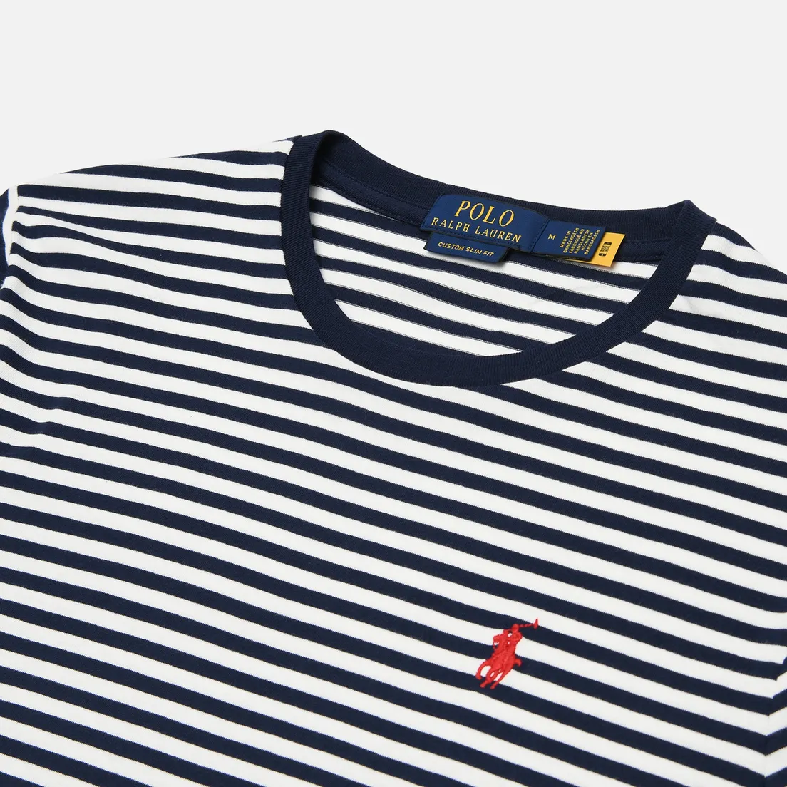 Polo Ralph Lauren Мужская футболка Embroidered Logo Stripe Custom Slim