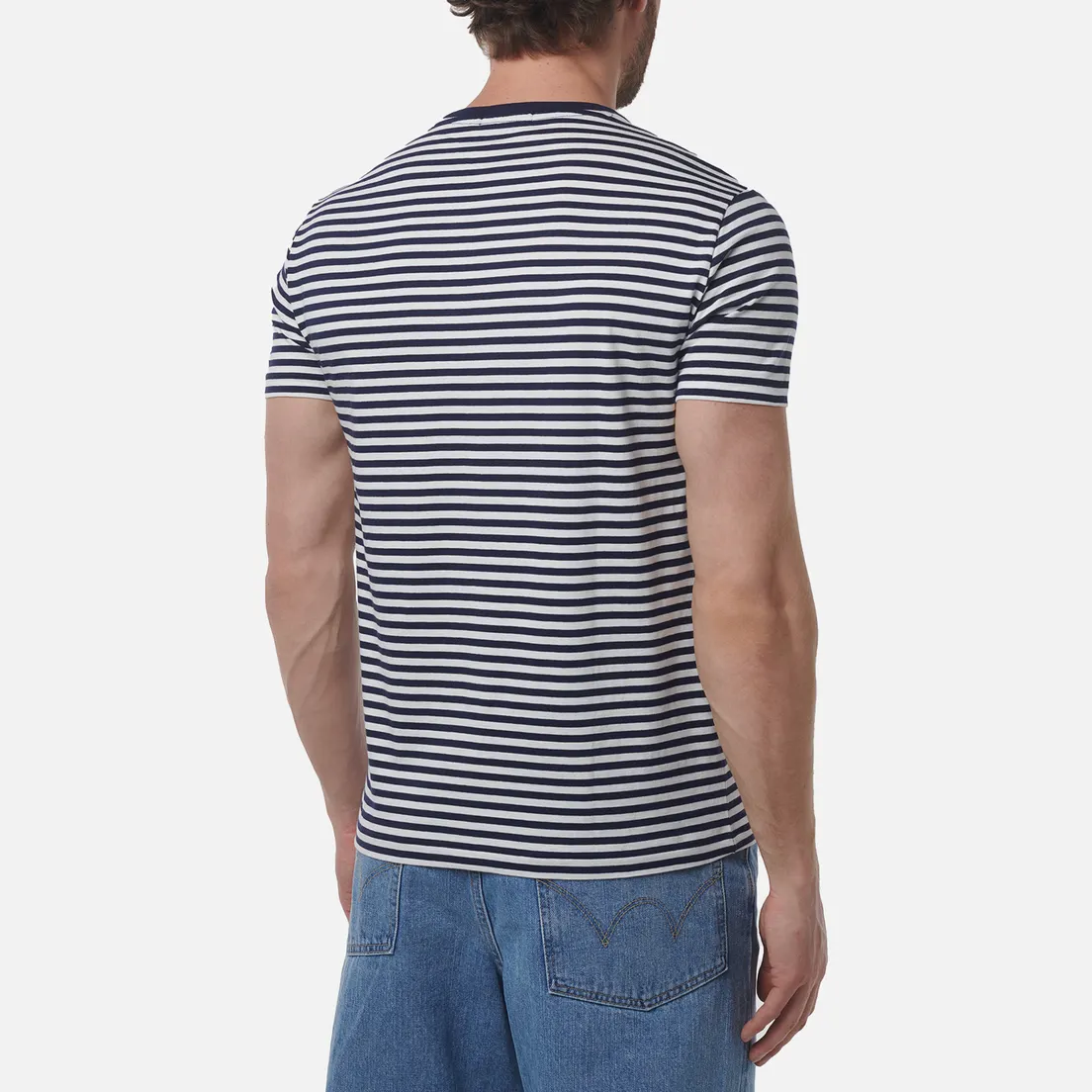 Polo Ralph Lauren Мужская футболка Embroidered Logo Stripe Custom Slim