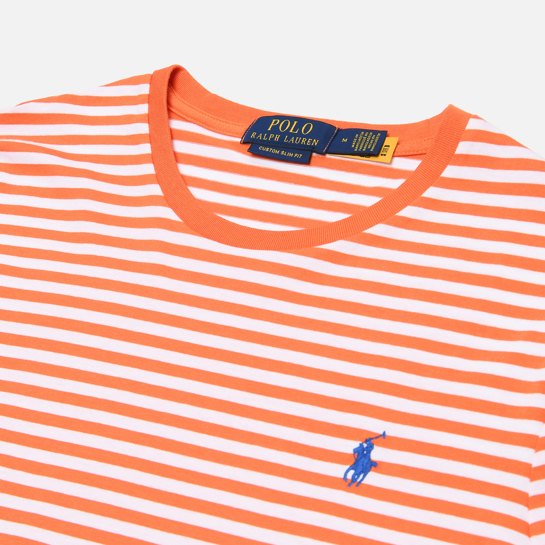 Polo Ralph Lauren Мужская футболка Embroidered Logo Stripe Custom Slim