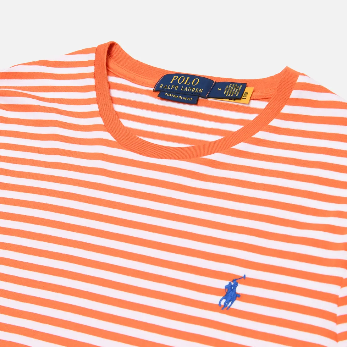Polo Ralph Lauren Мужская футболка Embroidered Logo Stripe Custom Slim