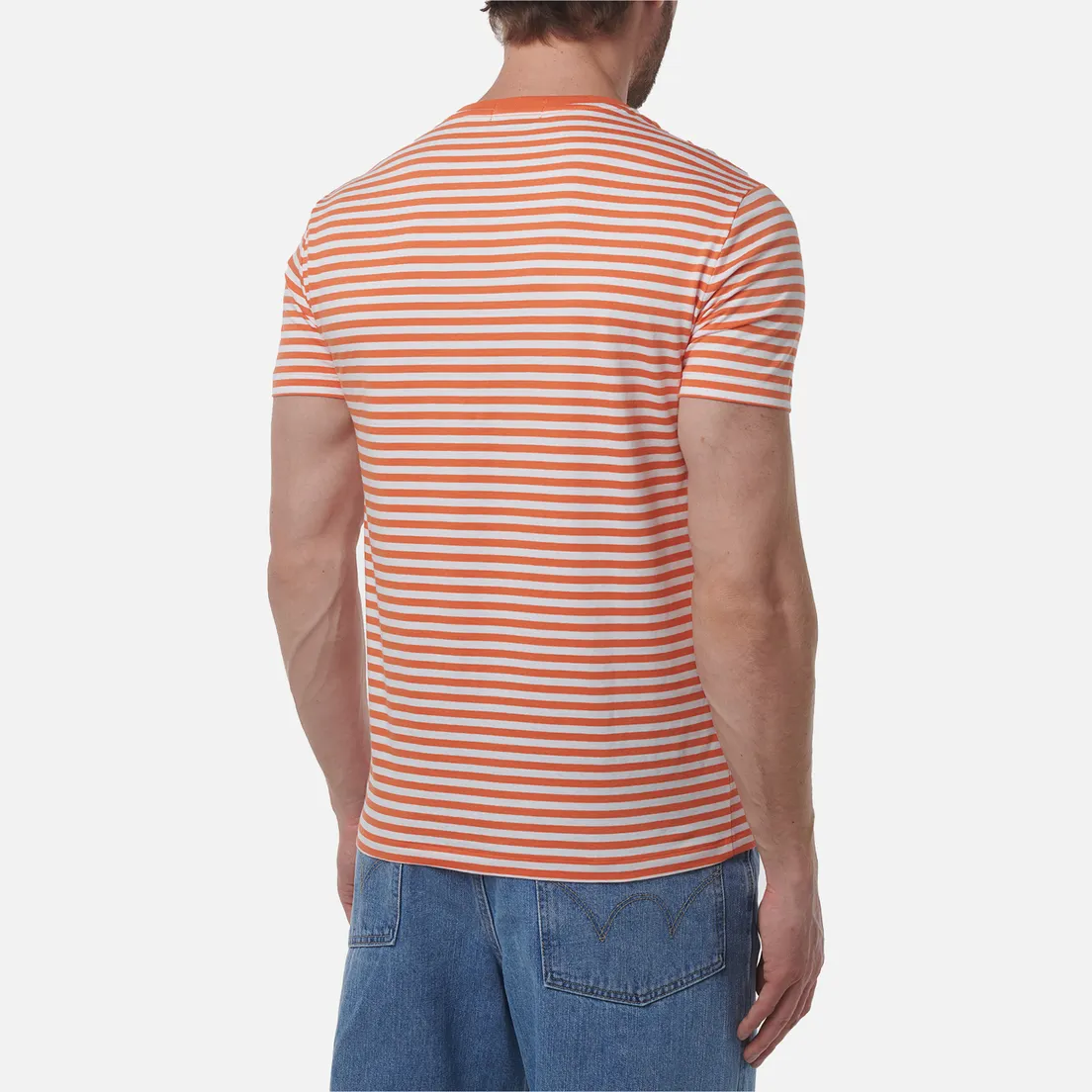 Polo Ralph Lauren Мужская футболка Embroidered Logo Stripe Custom Slim