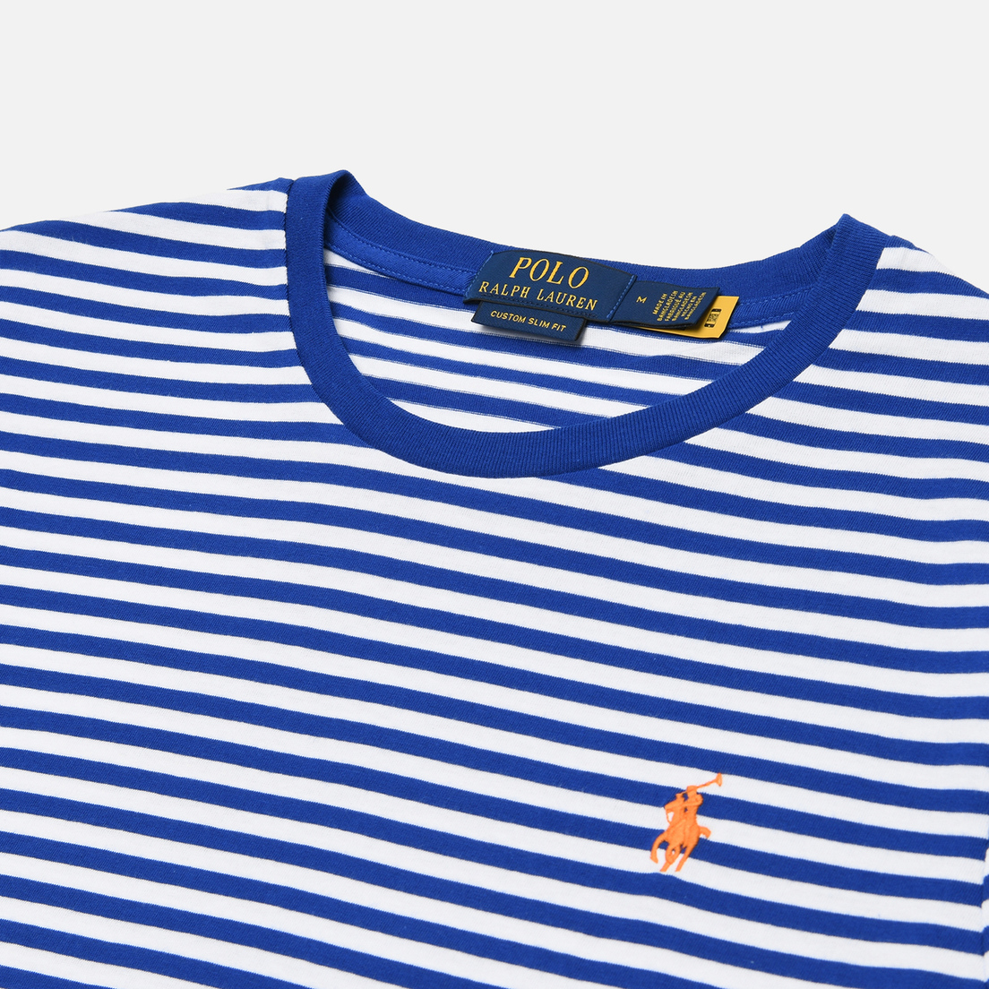 Polo Ralph Lauren Мужская футболка Embroidered Logo Stripe Custom Slim
