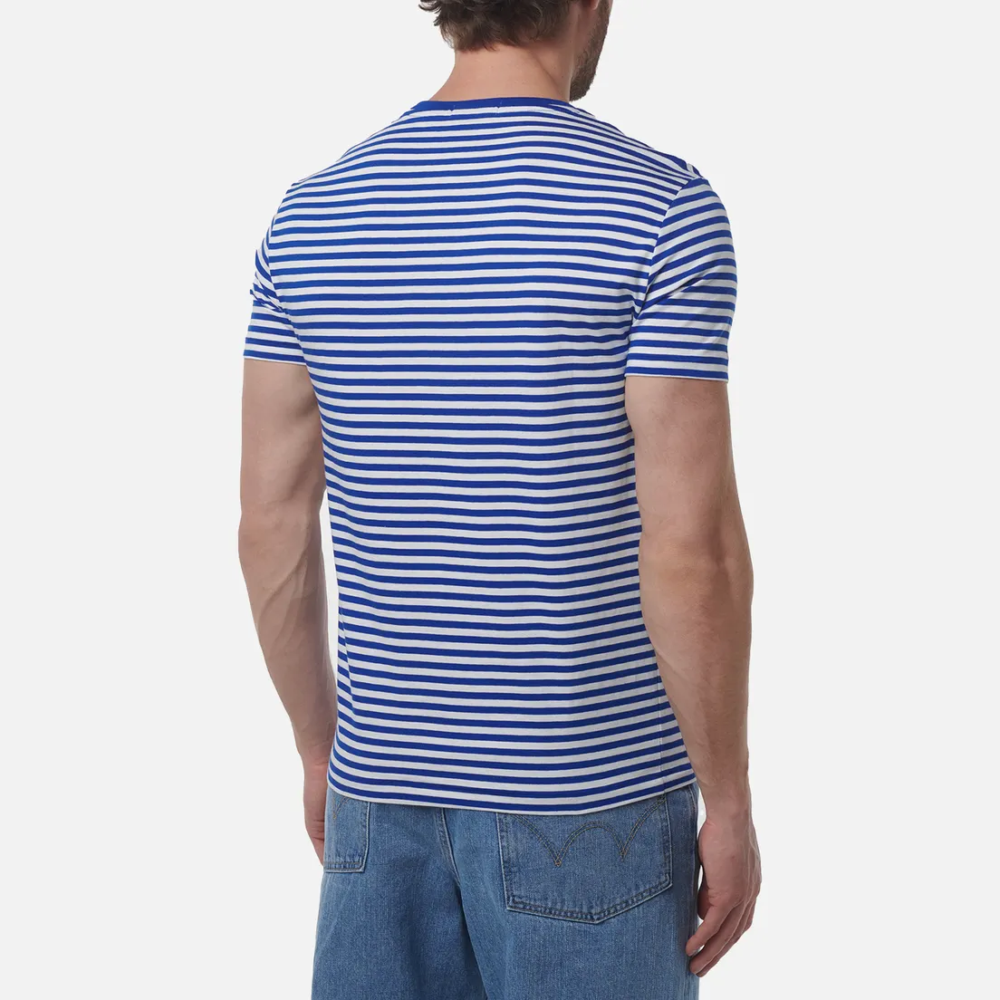 Polo Ralph Lauren Мужская футболка Embroidered Logo Stripe Custom Slim