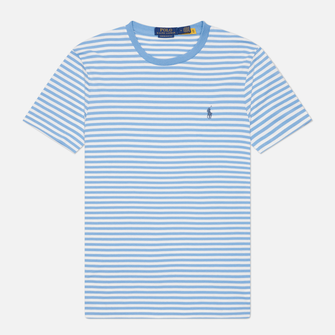 Мужская футболка Polo Ralph Lauren Embroidered Logo Stripe Custom Slim