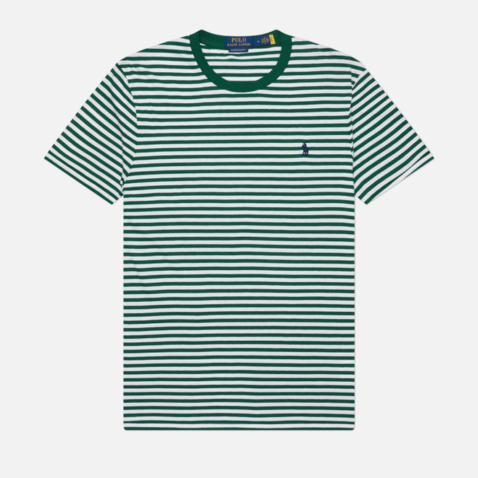 Мужская футболка Polo Ralph Lauren Embroidered Logo Stripe Custom Slim