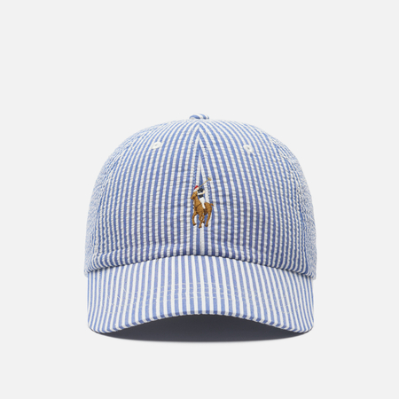 фото Кепка polo ralph lauren classic sport stretch seersucker, цвет синий
