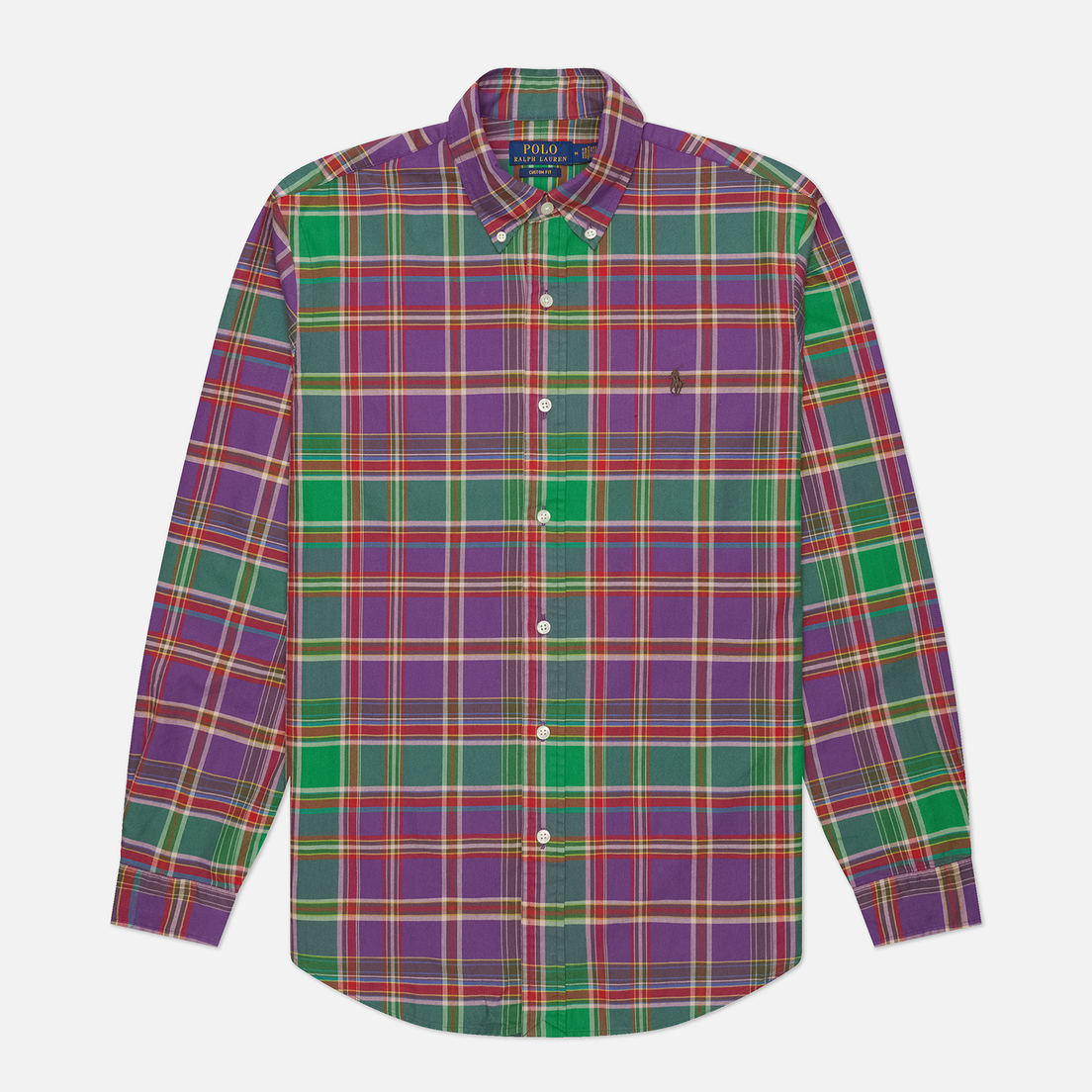 Polo Ralph Lauren Мужская рубашка Plaid Poplin Custom Fit