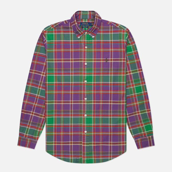 Мужская рубашка Polo Ralph Lauren Plaid Poplin Custom Fit