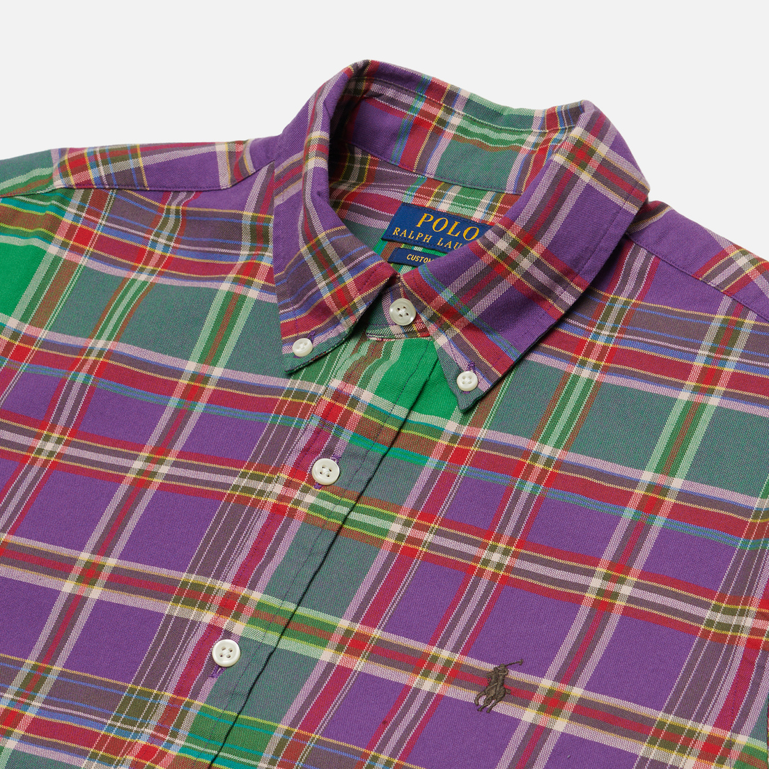 Polo Ralph Lauren Мужская рубашка Plaid Poplin Custom Fit