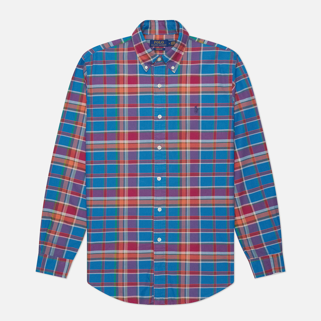 Polo Ralph Lauren Мужская рубашка Plaid Poplin Custom Fit