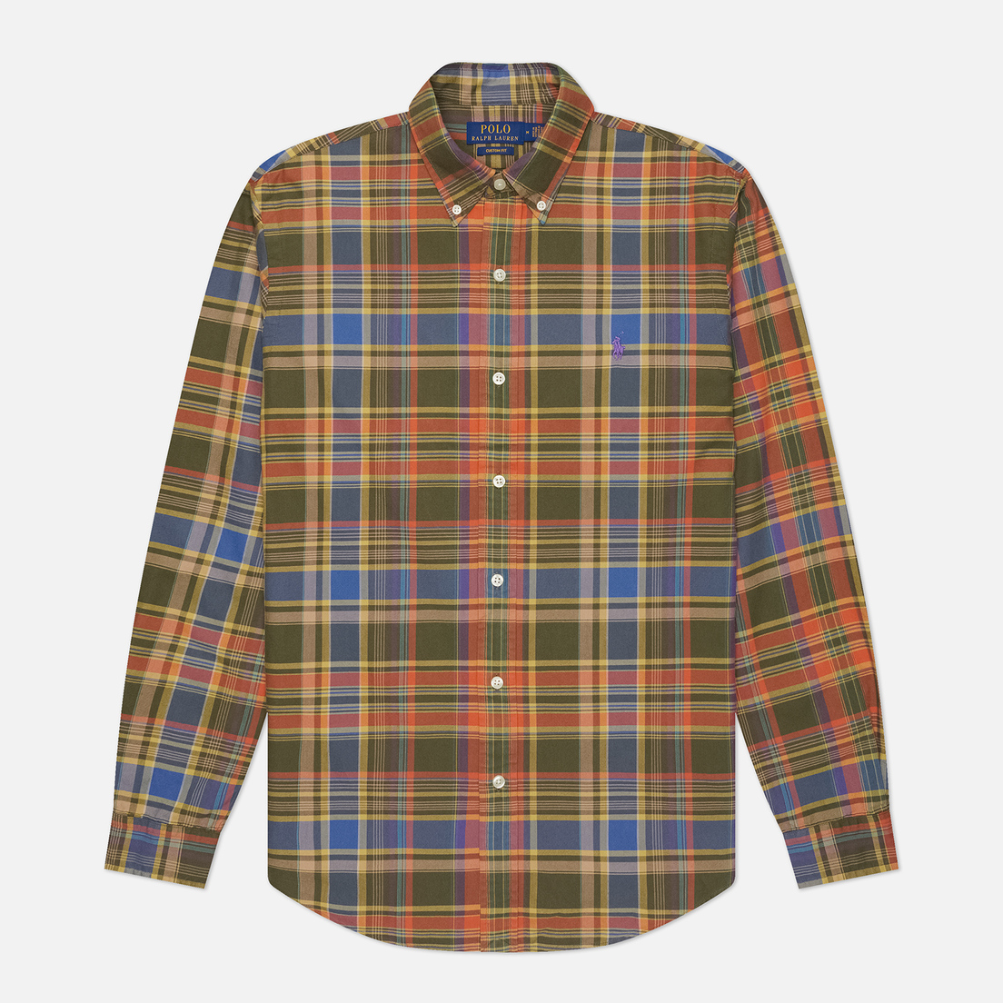 Polo Ralph Lauren Мужская рубашка Plaid Poplin Custom Fit