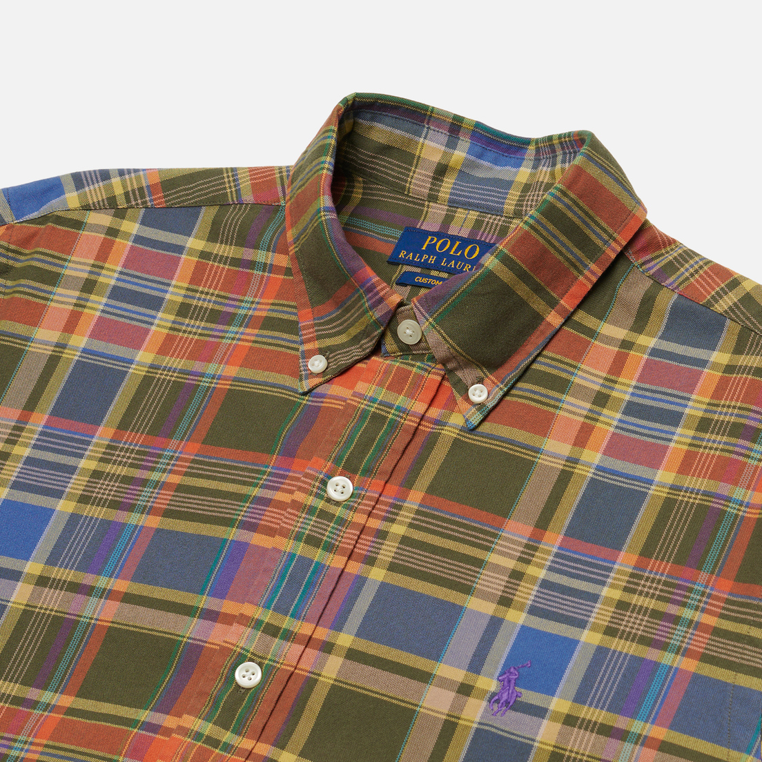Polo Ralph Lauren Мужская рубашка Plaid Poplin Custom Fit