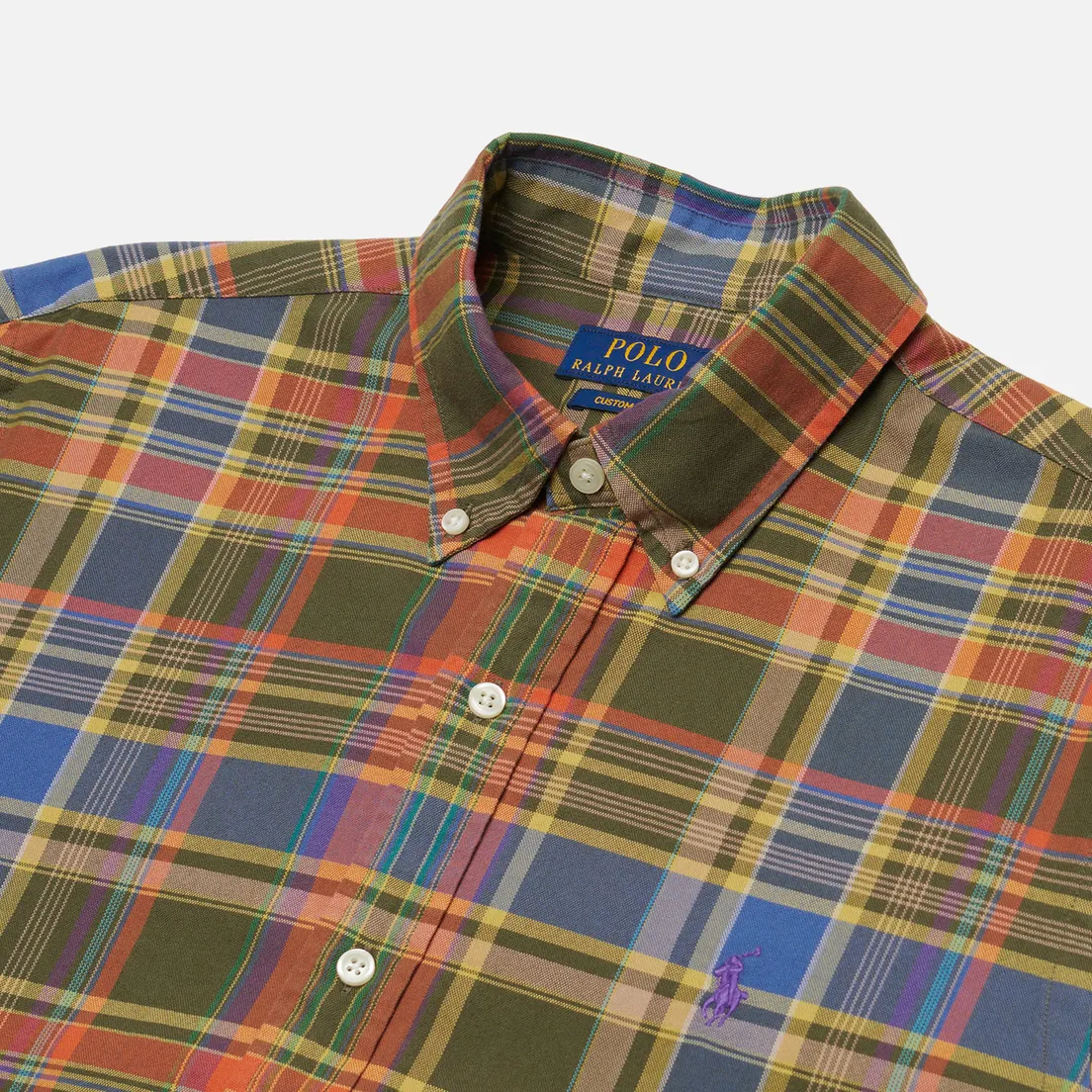 Polo Ralph Lauren Мужская рубашка Plaid Poplin Custom Fit