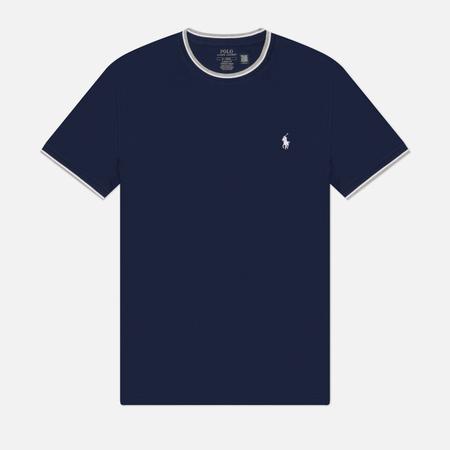 Мужская футболка Polo Ralph Lauren Classic Fit Stretch Mesh, цвет синий, размер M