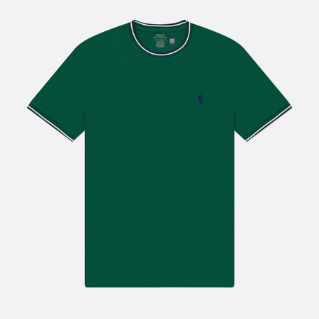 Мужская футболка Polo Ralph Lauren Classic Fit Stretch Mesh, цвет зелёный, размер M
