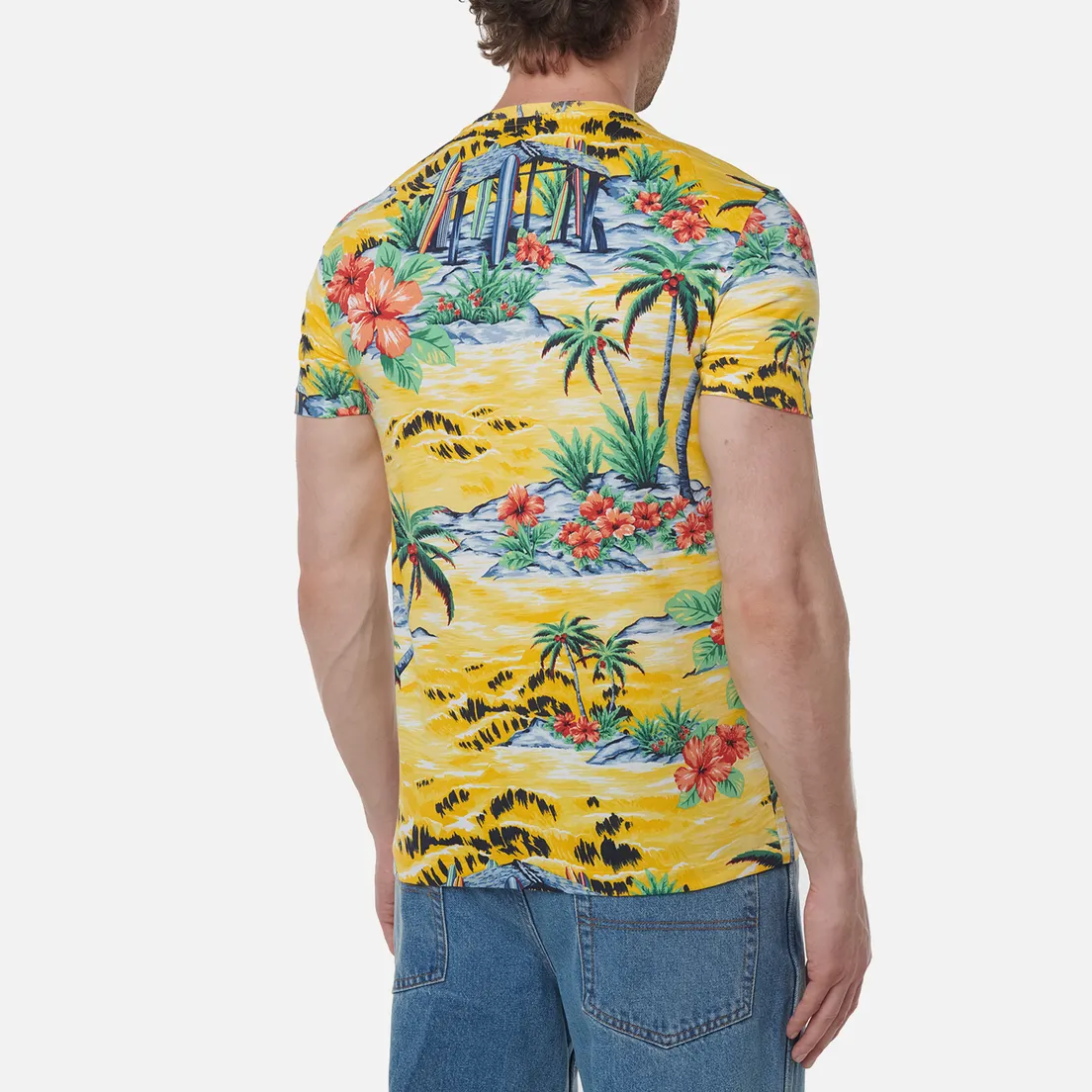 Polo Ralph Lauren Мужская футболка Custom Slim Fit Tropical Jersey