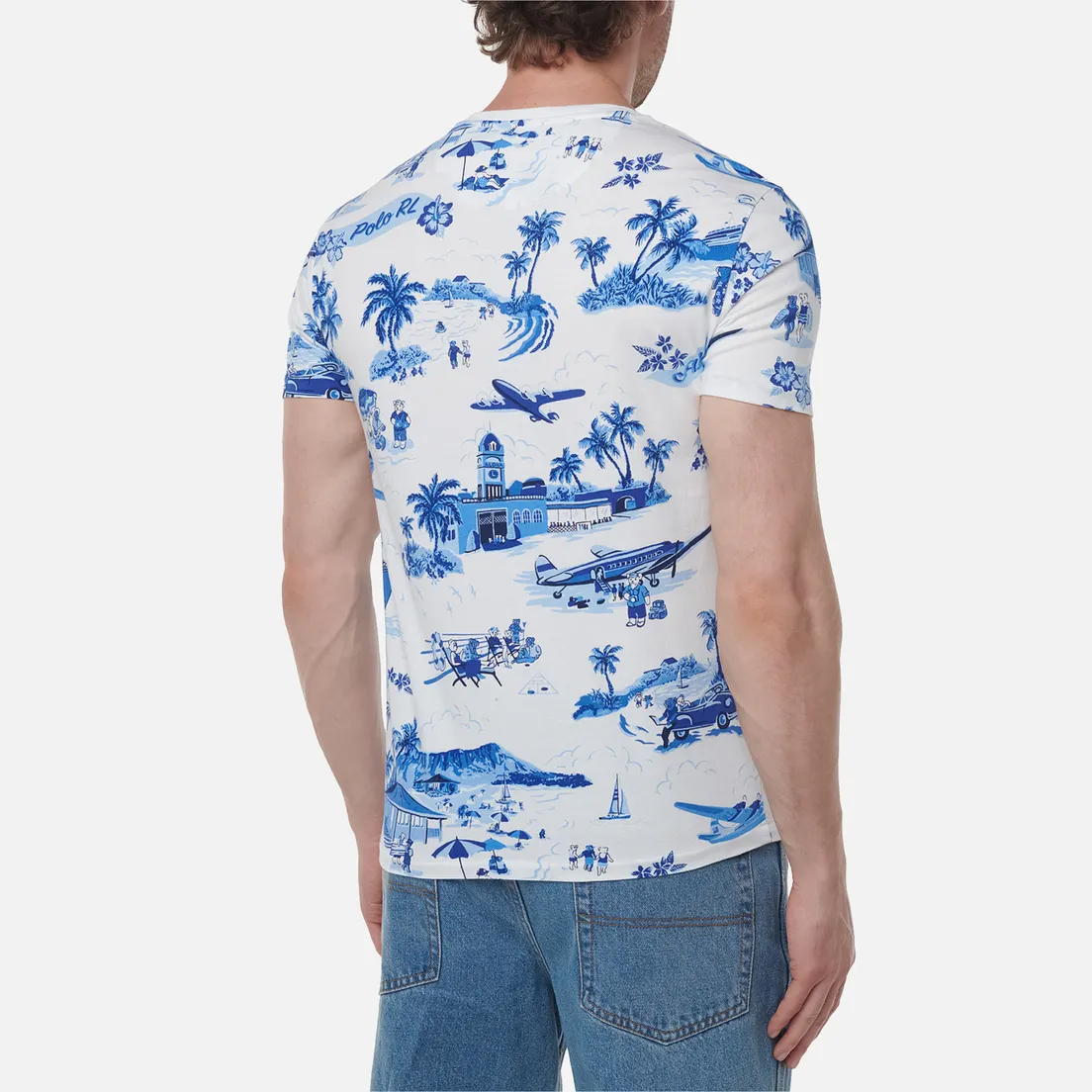 Polo Ralph Lauren Мужская футболка Custom Slim Fit Polo Bear Jersey