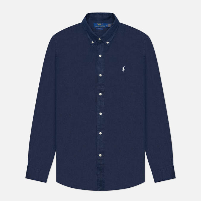Мужская рубашка Polo Ralph Lauren Slim Fit Piece Dyed Linen