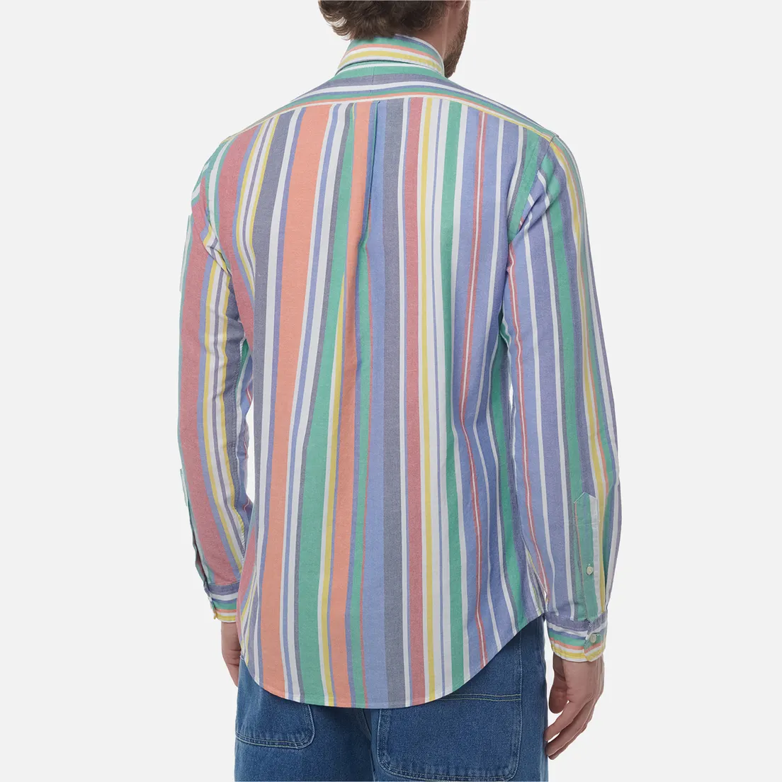 Polo Ralph Lauren Мужская рубашка Custom Fit Button Down Stripe Oxford
