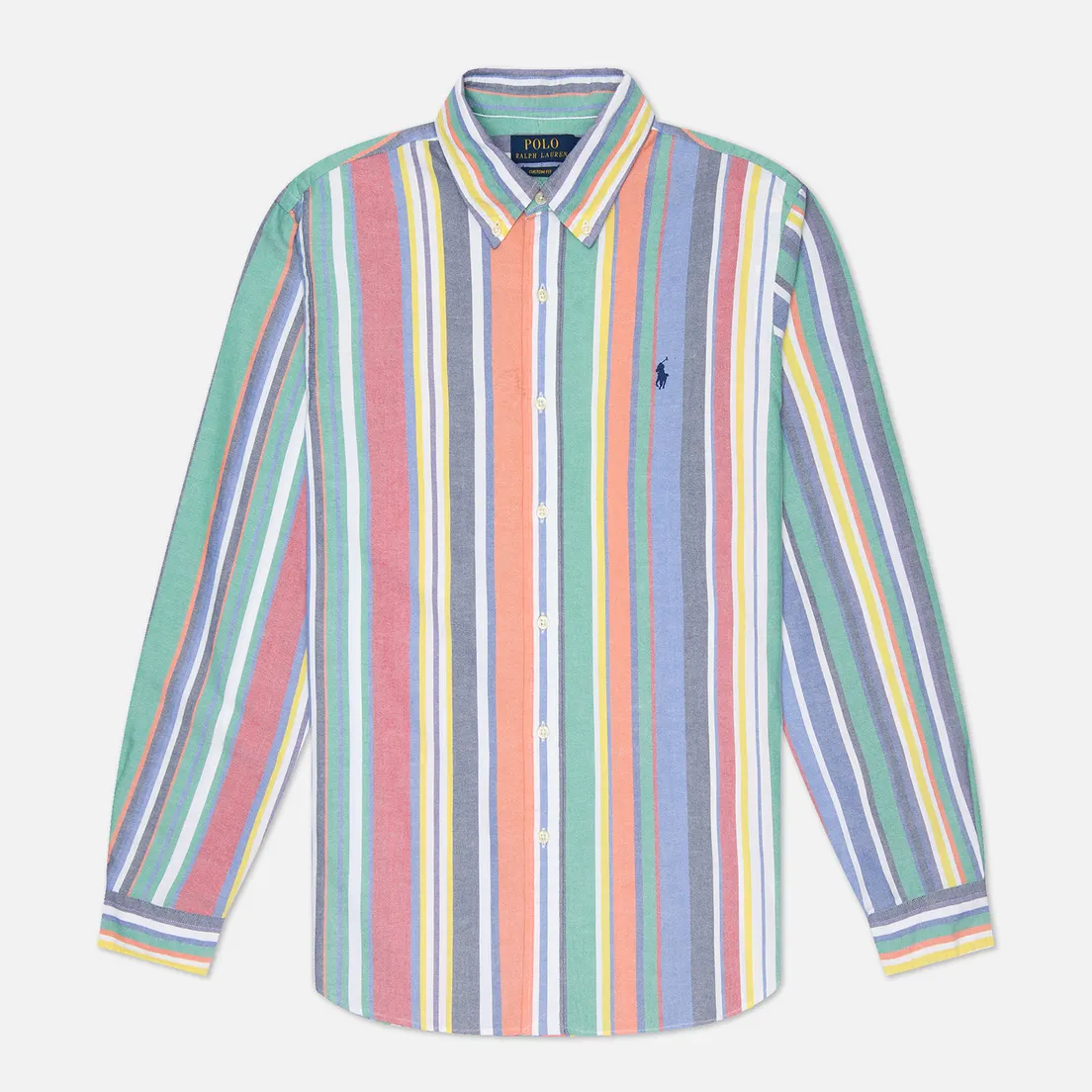 Polo Ralph Lauren Мужская рубашка Custom Fit Button Down Stripe Oxford