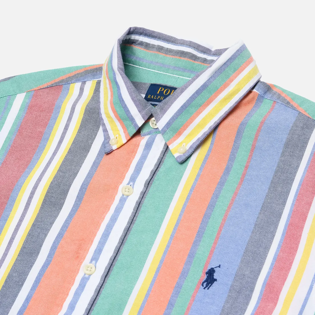 Polo Ralph Lauren Мужская рубашка Custom Fit Button Down Stripe Oxford
