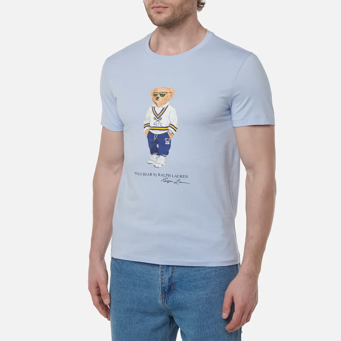 Polo Ralph Lauren Мужская футболка Custom Slim Fit Polo Bear Jersey