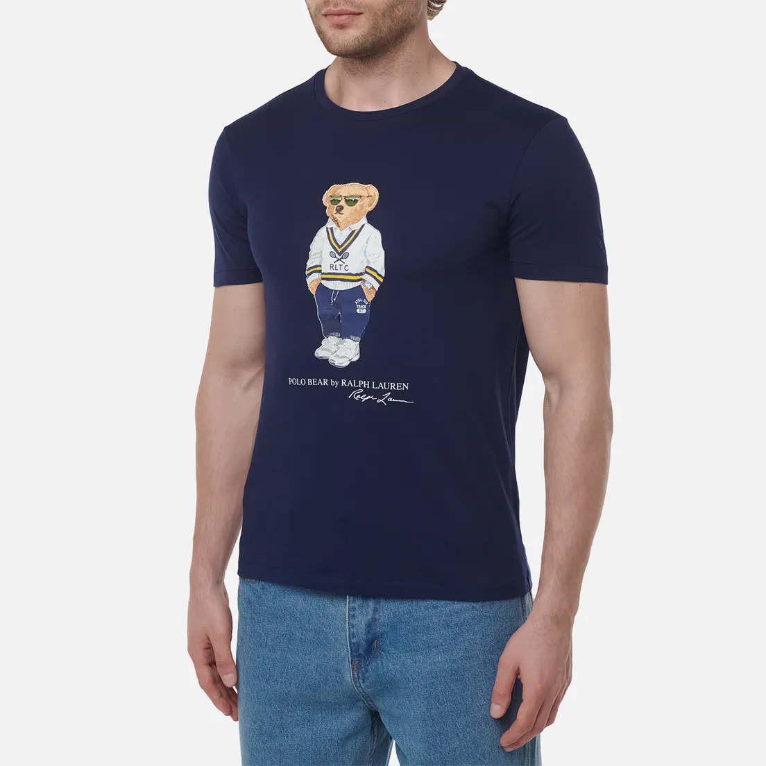 Polo Ralph Lauren Мужская футболка Custom Slim Fit Polo Bear Jersey