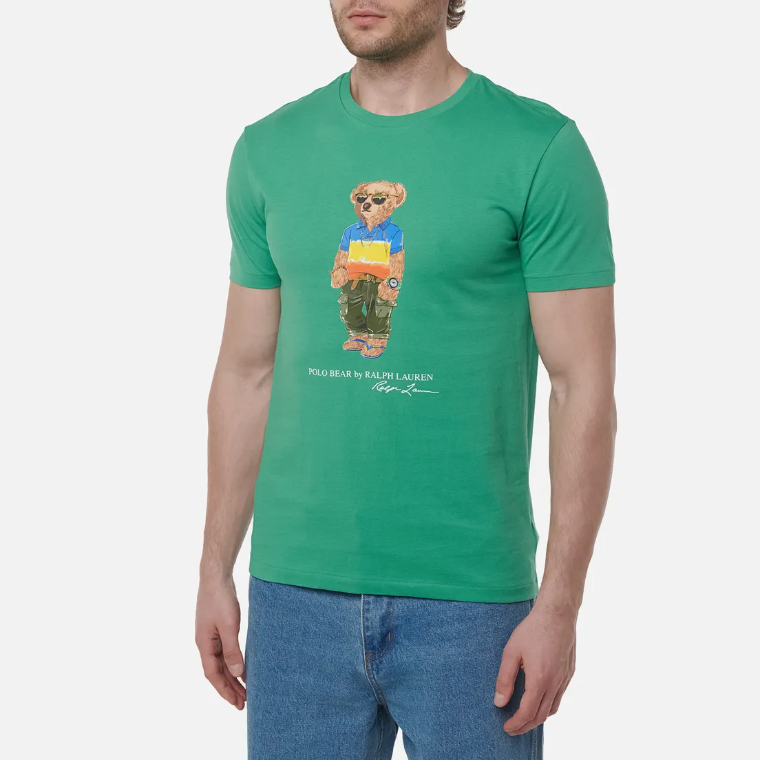 Polo Ralph Lauren Мужская футболка Custom Slim Fit Polo Bear Jersey