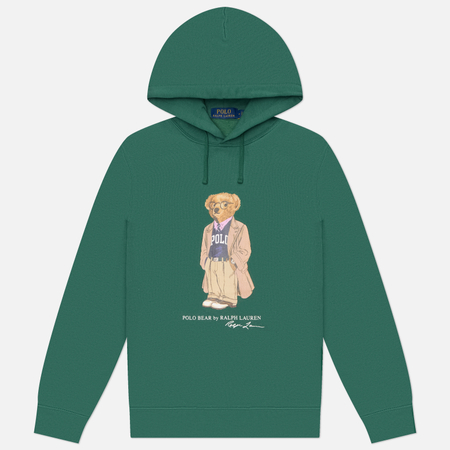 Мужская толстовка Polo Ralph Lauren Polo Bear Fleece Hoodie, цвет зелёный, размер L