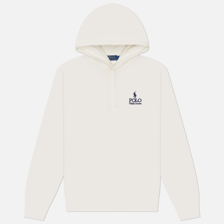 Мужская толстовка Polo Ralph Lauren Logo Graphic Fleece Hoodie, цвет белый, размер XXL