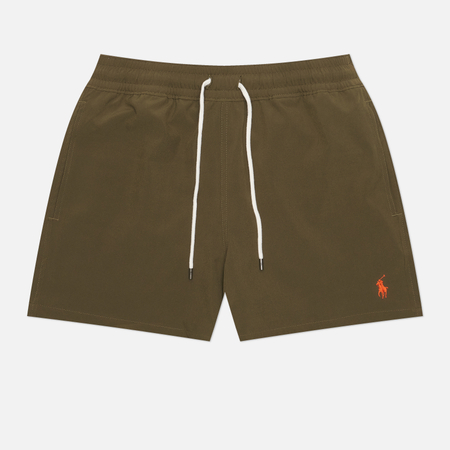 Мужские шорты Polo Ralph Lauren Traveler Classic Swim, цвет оливковый
