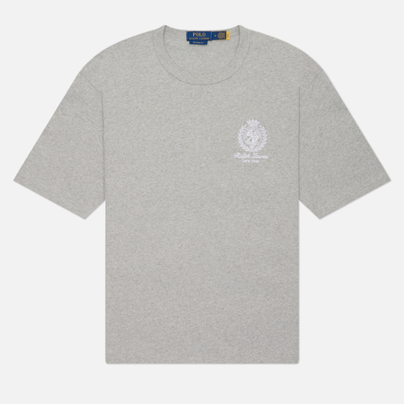 Мужская футболка Polo Ralph Lauren Relaxed Fit 10/1 Jersey Tennis Graphic, цвет серый, размер M