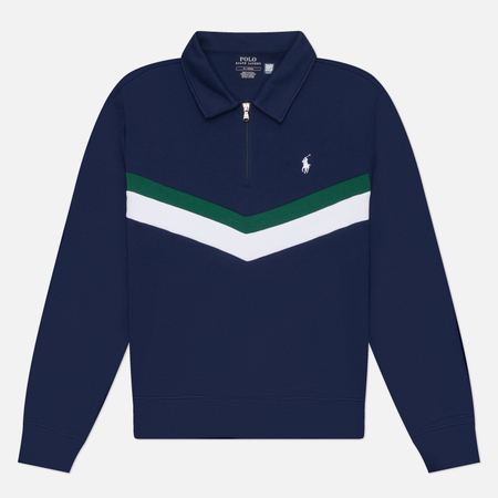 Мужская толстовка Polo Ralph Lauren Lightweight Mesh Face Double-Knit Quarter-Zip, цвет синий, размер M