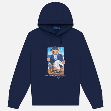 Мужская толстовка Polo Ralph Lauren Polo Bear Seasonal Fleece Hoodie, цвет синий, размер L