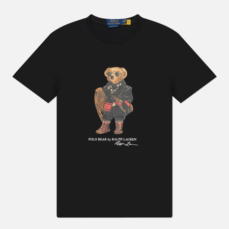 Мужская футболка Polo Ralph Lauren Custom Slim Fit Polo Bear Jersey, цвет чёрный, размер XXL
