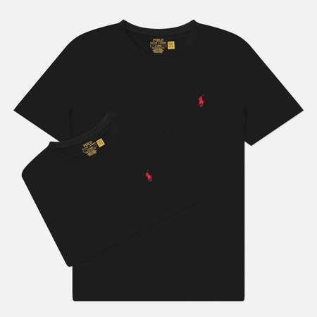 Комплект мужских футболок Polo Ralph Lauren 2-Pack Slim, цвет чёрный, размер L