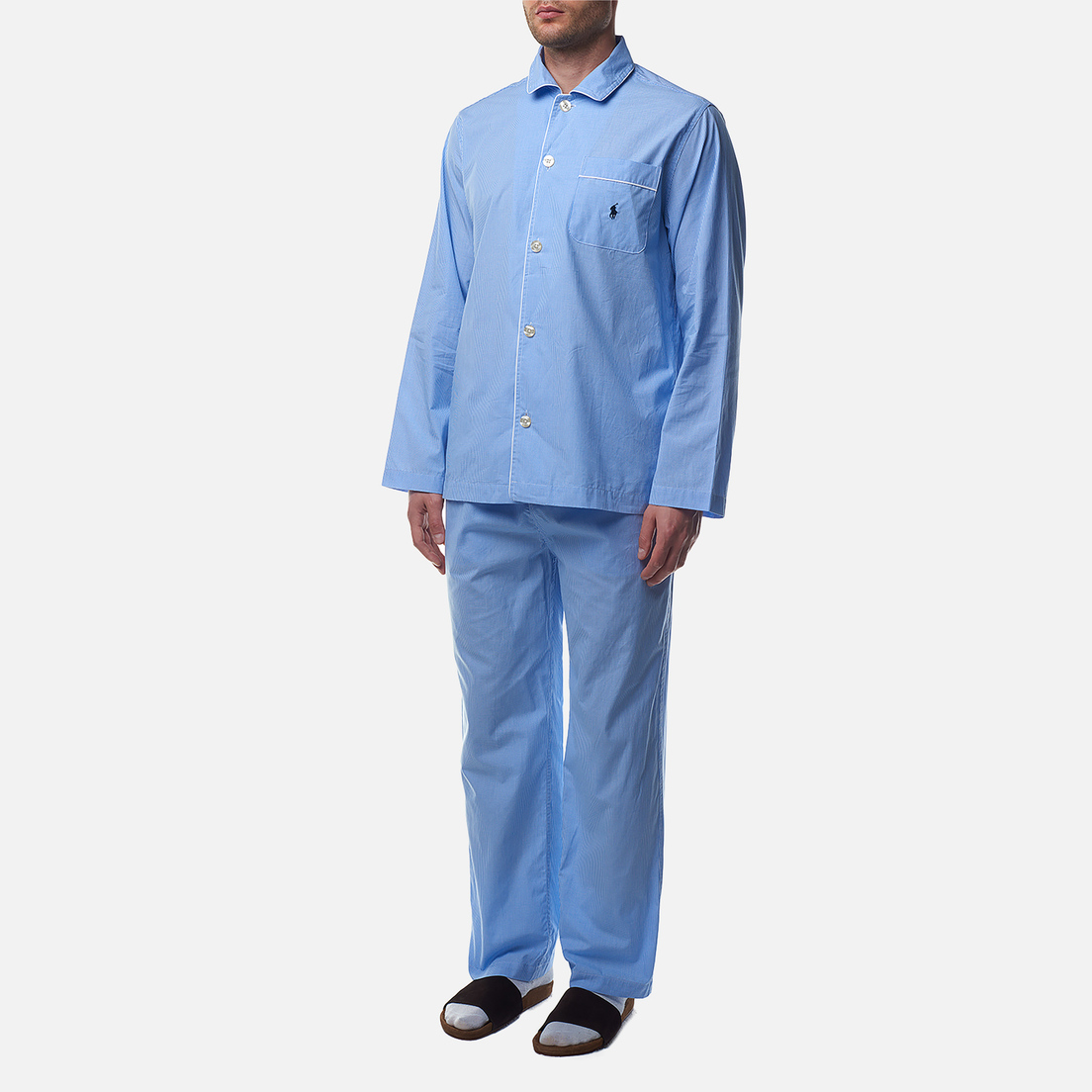 Polo Ralph Lauren Мужская пижама Gingham Poplin Long Sleep Set