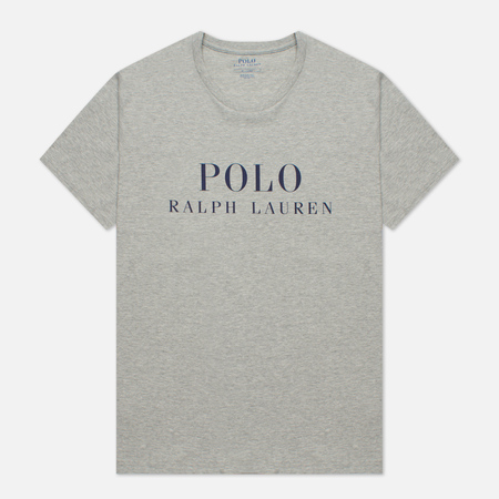 Мужская футболка Polo Ralph Lauren Crew Neck Chest Branded Sleep Top, цвет серый, размер S